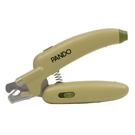 กรรไกรตัดเล็บสัตว์เลี้ยง PANDO พร้อมไฟ WHITE LIGHT ,สีเขียว